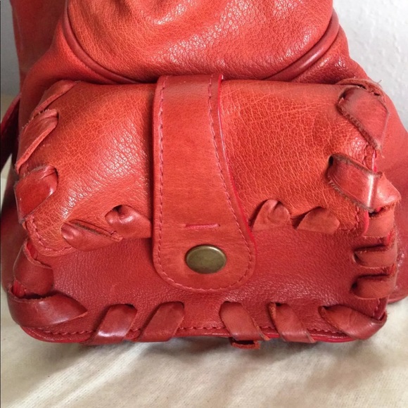 CHLOE LARGE RED SILVERADO HANDBAG